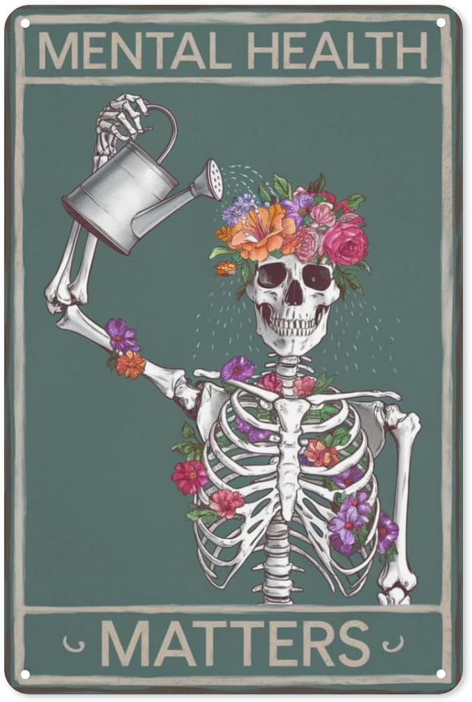 Health Wellness Office - Plaque décorative en métal « Gothique