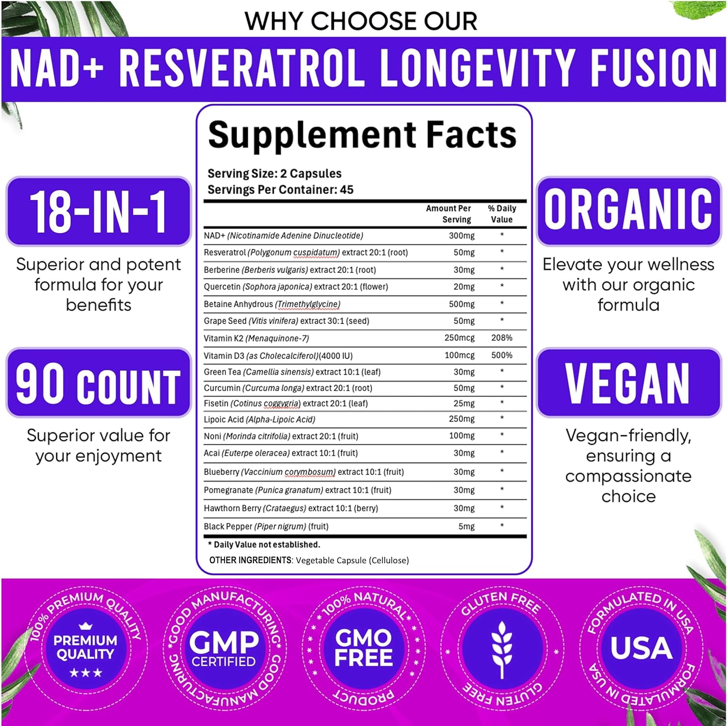 Complément NAD 90 gélules - Fo - Longevity Health & Wellness Hotel Adults Only avis et prix